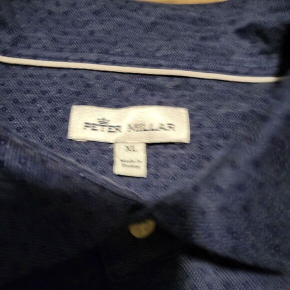 Peter Millar Long Sleeved Button Up Shirt with Angled Cuffs and Spread Collar Me - Picture 6 of 9